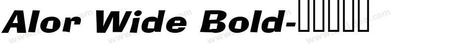 Alor Wide Bold字体转换